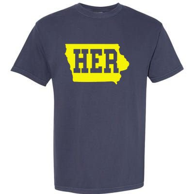 Iowa Her Map Garment-Dyed Heavyweight T-Shirt