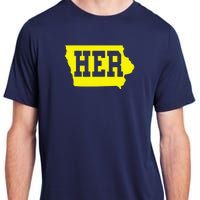 Iowa Her Map Adult ChromaSoft Performance T-Shirt