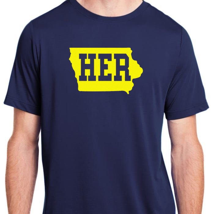 Iowa Her Map Adult ChromaSoft Performance T-Shirt