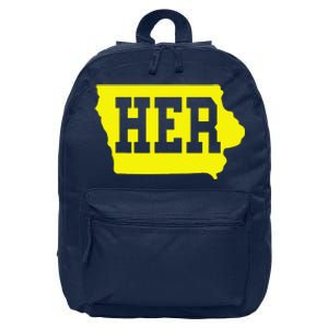 Iowa Her Map 16 in Basic Backpack