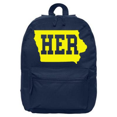 Iowa Her Map 16 in Basic Backpack