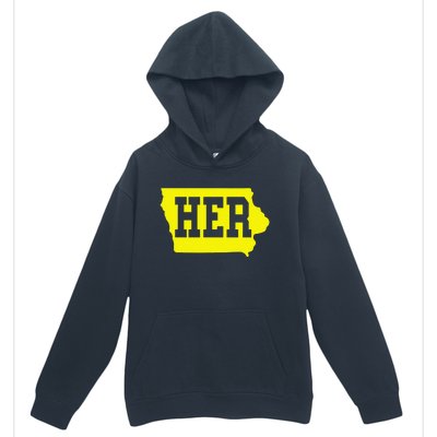 Iowa Her Map Urban Pullover Hoodie