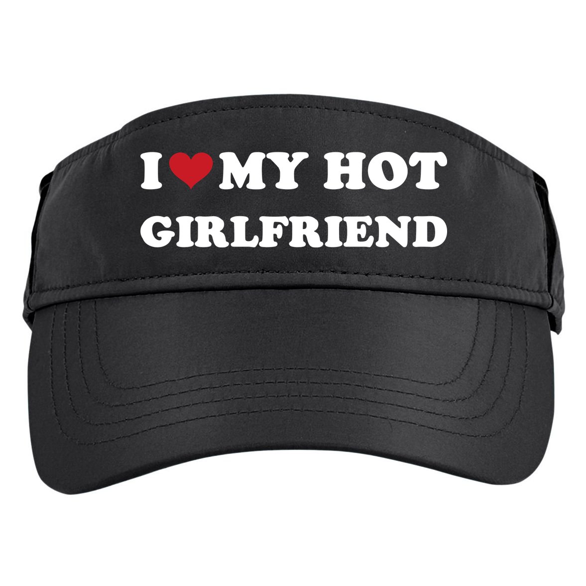 I Heart My Hot Girlfriend Adult Drive Performance Visor