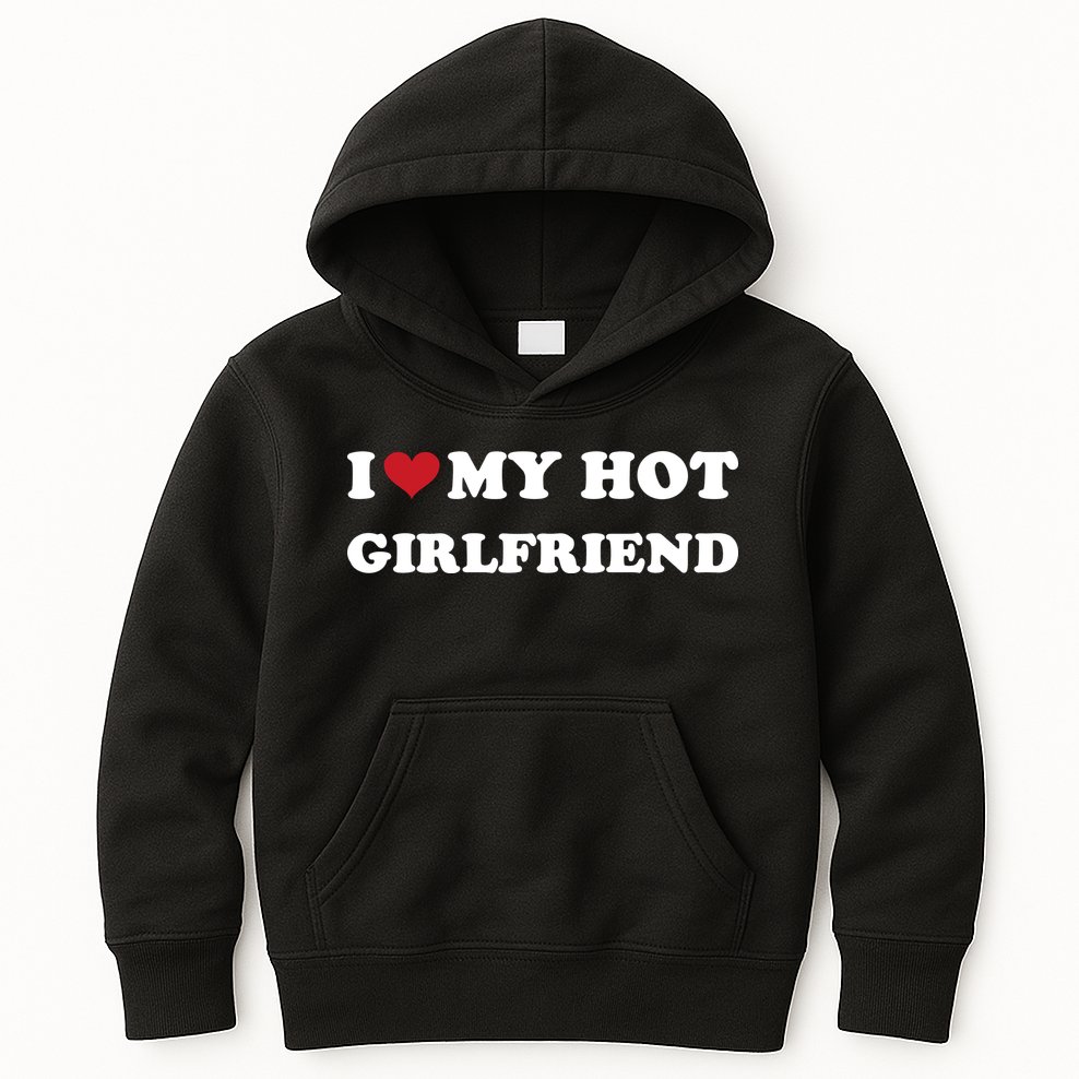 I Heart My Hot Girlfriend Kids Hoodie