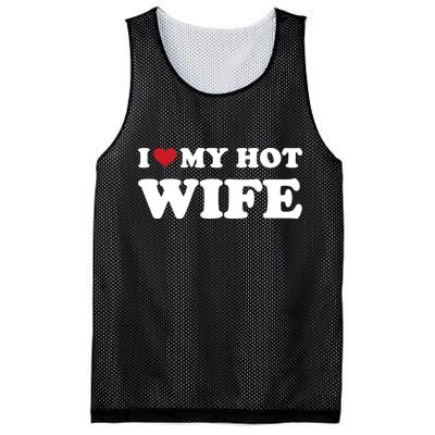 I Heart My Hot Wife Mesh Reversible Basketball Jersey Tank