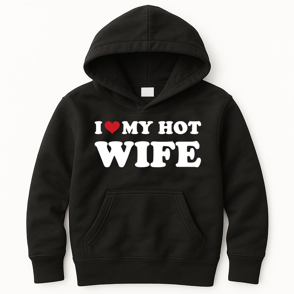 I Heart My Hot Wife Kids Hoodie