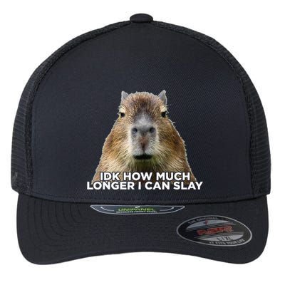 Idk How Much Longer I Can Slay Capybara Sarcastic Dank Meme Flexfit Unipanel Trucker Cap