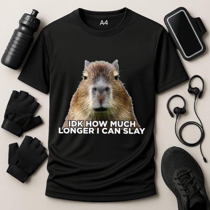 Idk How Much Longer I Can Slay Capybara Sarcastic Dank Meme Performance Shirt