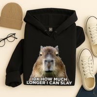 Idk How Much Longer I Can Slay Capybara Sarcastic Dank Meme Hoodie