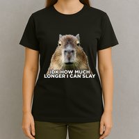 Idk How Much Longer I Can Slay Capybara Sarcastic Dank Meme T-Shirt