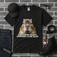 Idk How Much Longer I Can Slay Capybara Sarcastic Dank Meme Tall T-Shirt