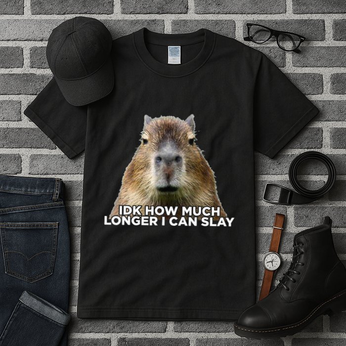 Idk How Much Longer I Can Slay Capybara Sarcastic Dank Meme Tall T-Shirt