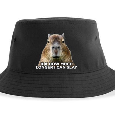 Idk How Much Longer I Can Slay Capybara Sarcastic Dank Meme Sustainable Bucket Hat