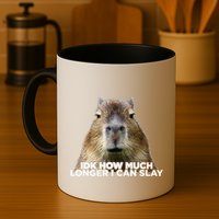 Idk How Much Longer I Can Slay Capybara Sarcastic Dank Meme Mug