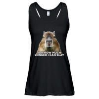 Idk How Much Longer I Can Slay Capybara Sarcastic Dank Meme Ladies Essential Flowy Tank