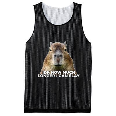 Idk How Much Longer I Can Slay Capybara Sarcastic Dank Meme Mesh Reversible Basketball Jersey Tank