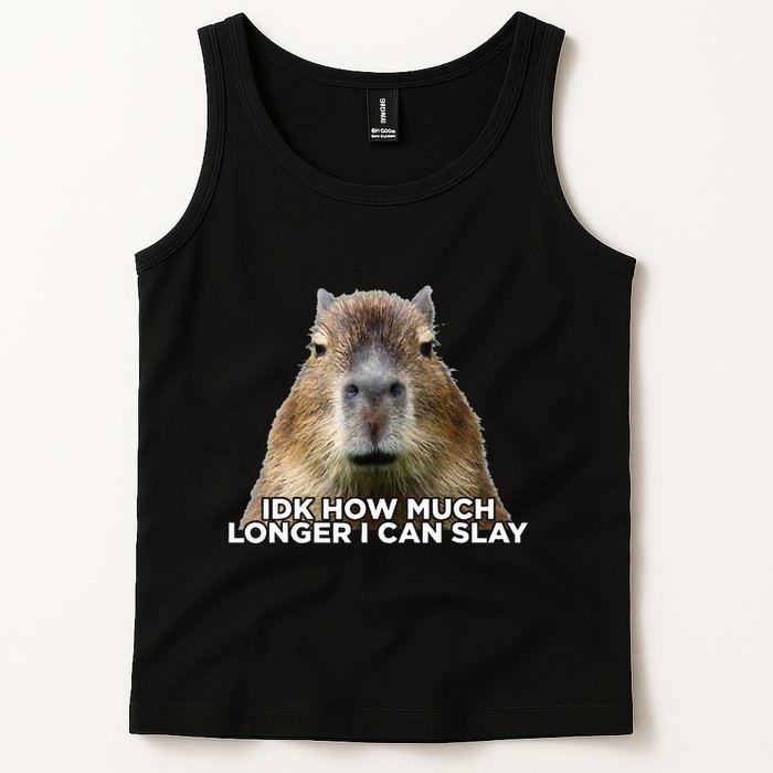 Idk How Much Longer I Can Slay Capybara Sarcastic Dank Meme Tank Top