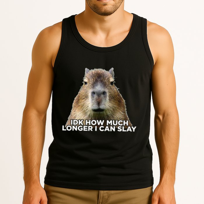Idk How Much Longer I Can Slay Capybara Sarcastic Dank Meme Tank Top