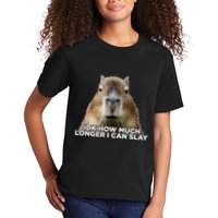 Idk How Much Longer I Can Slay Capybara Sarcastic Dank Meme Kids T-Shirt