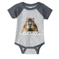 Idk How Much Longer I Can Slay Capybara Sarcastic Dank Meme Infant Baby Jersey Bodysuit