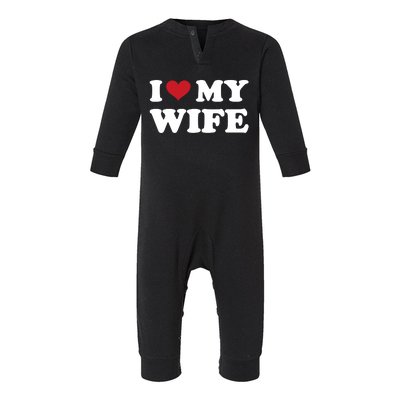 I Heart My Wife Infant Fleece One Piece