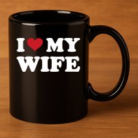 I Heart My Wife 11oz C Handle Ceramic Mug