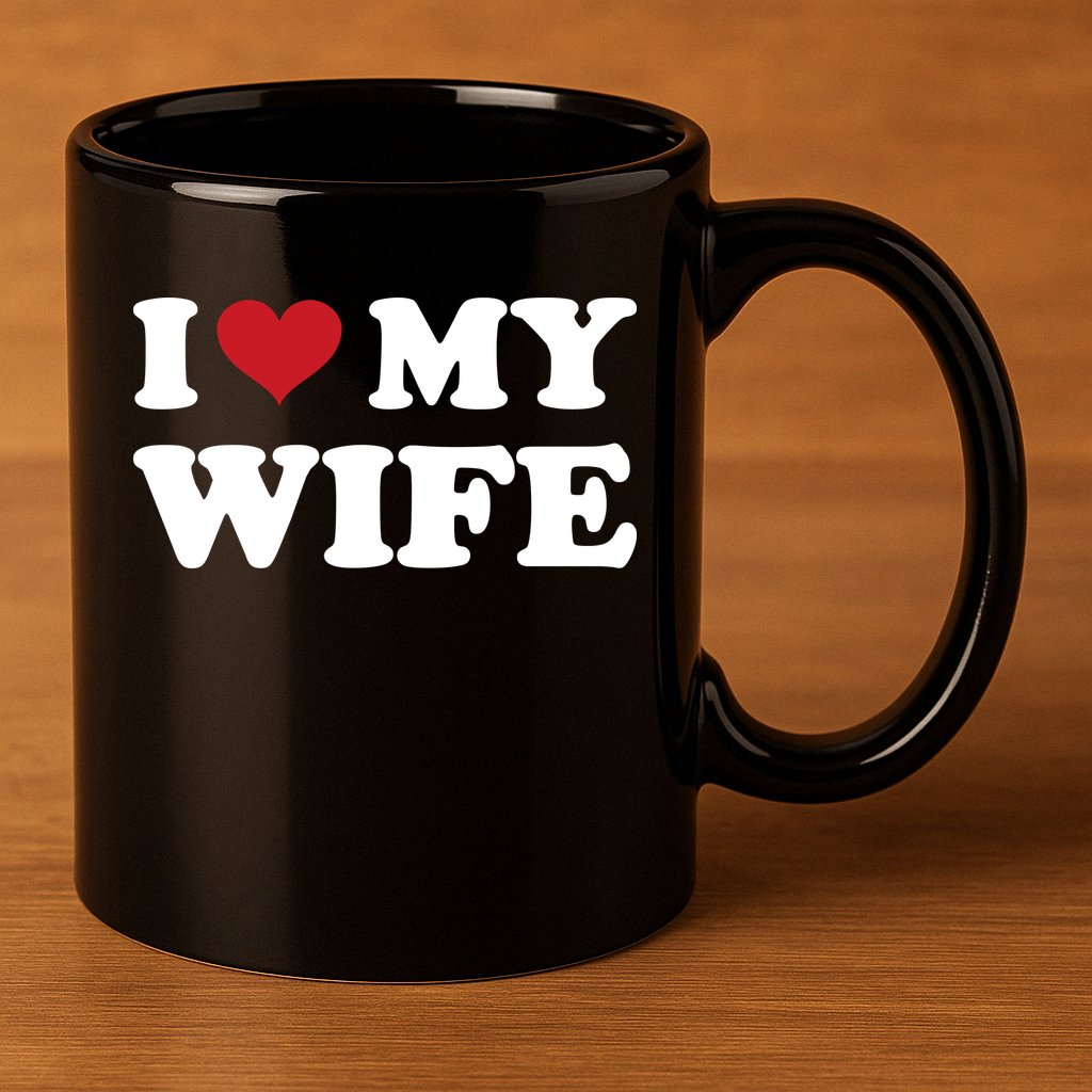 I Heart My Wife 11oz C Handle Ceramic Mug
