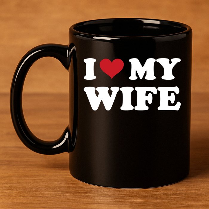 I Heart My Wife 11oz C Handle Ceramic Mug