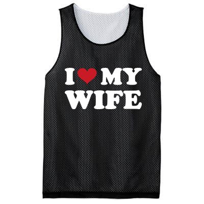 I Heart My Wife Mesh Reversible Basketball Jersey Tank