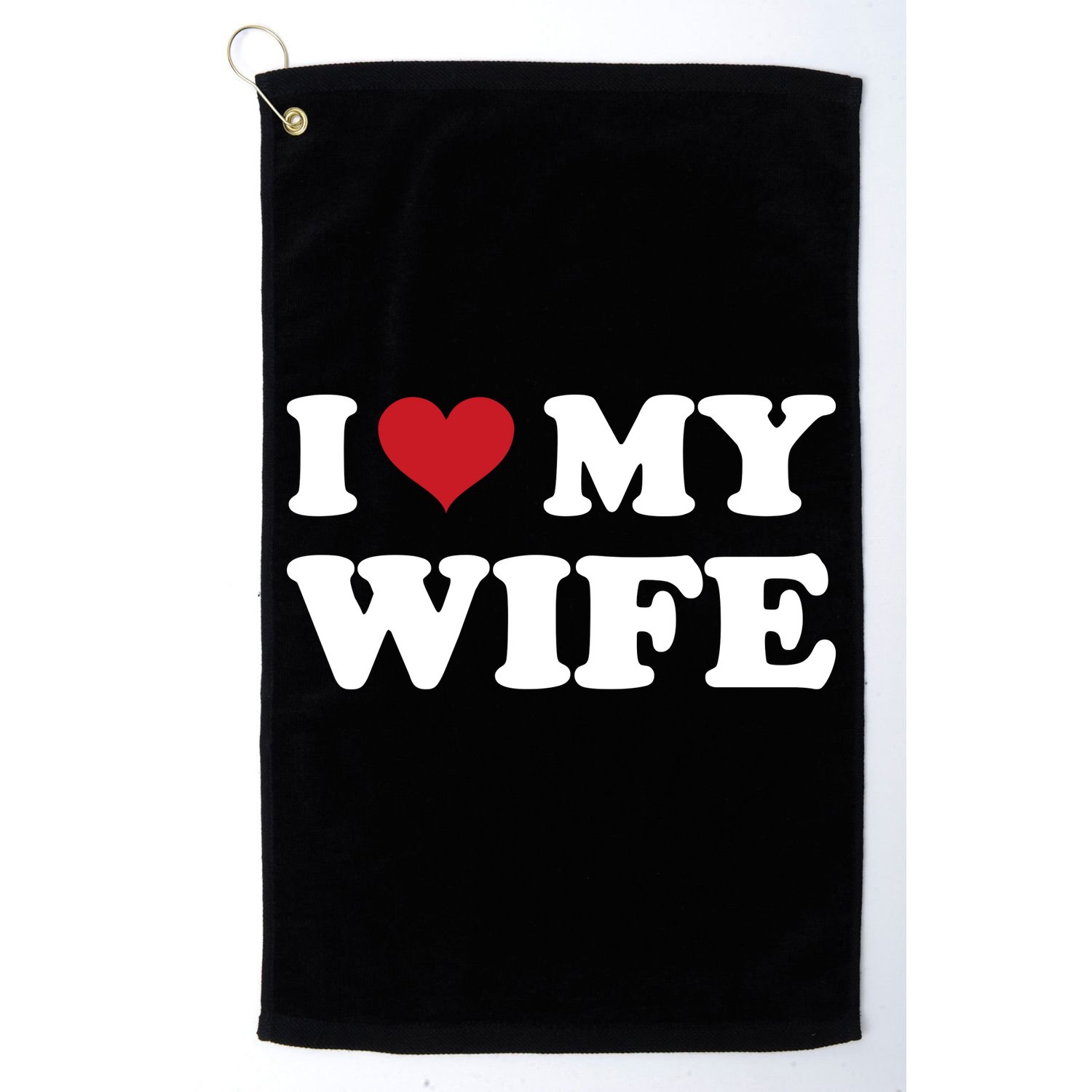 I Heart My Wife Golf Towel