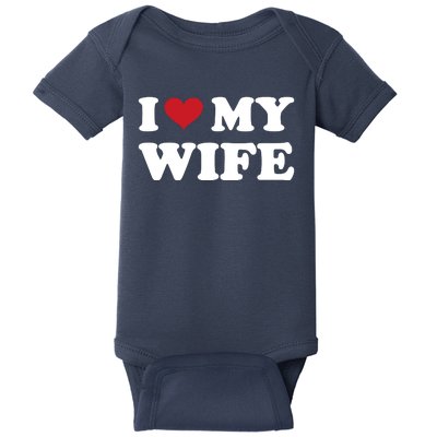 I Heart My Wife Baby Bodysuit