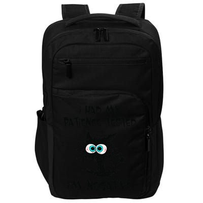 I Had My Patience Tested I'm Negative Cat Funny sarcasm Impact Tech Backpack