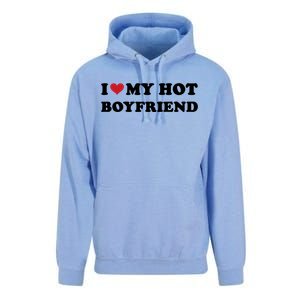 I Heart My Hot Boyfriend Unisex Surf Hoodie