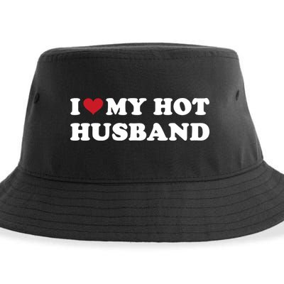 I Heart My Hot Husband Sustainable Bucket Hat