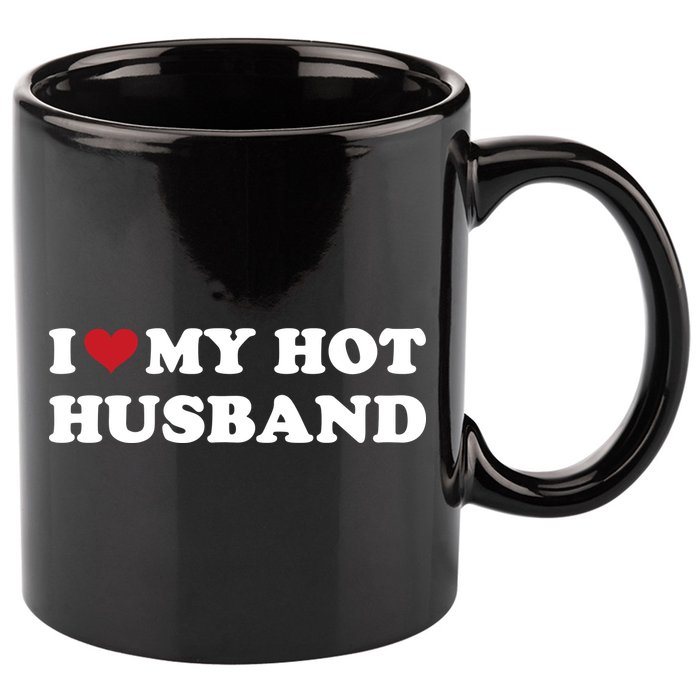 I Heart My Hot Husband 11oz C Handle Ceramic Mug