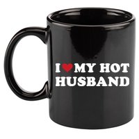 I Heart My Hot Husband 11oz C Handle Ceramic Mug