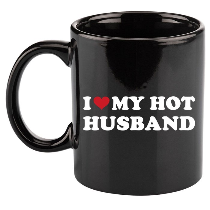 I Heart My Hot Husband 11oz C Handle Ceramic Mug