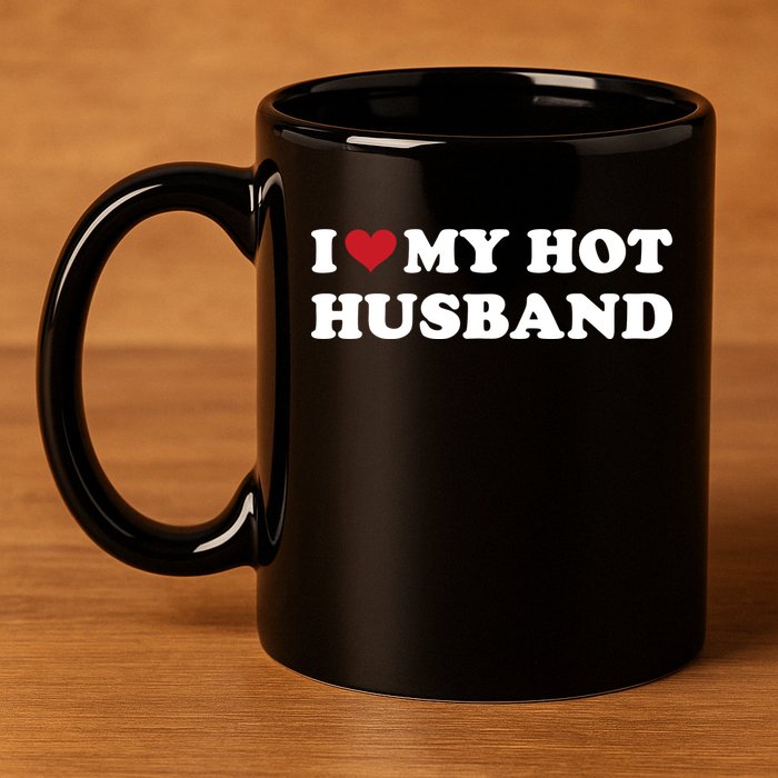 I Heart My Hot Husband 11oz C Handle Ceramic Mug