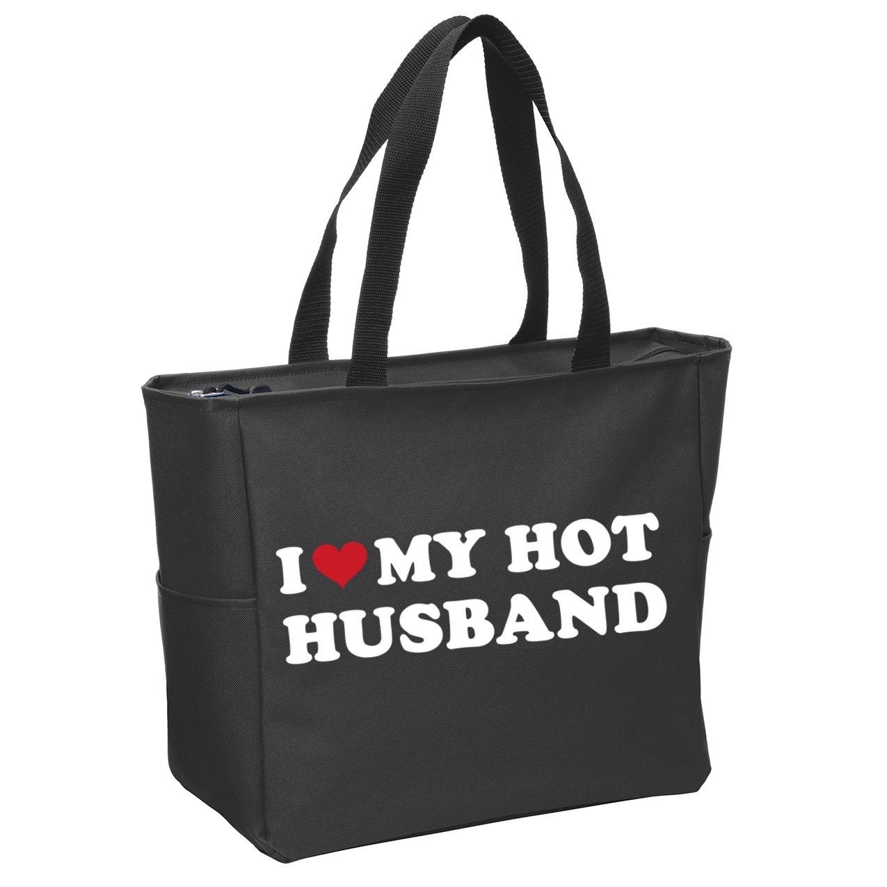 I Heart My Hot Husband Zip Tote Bag