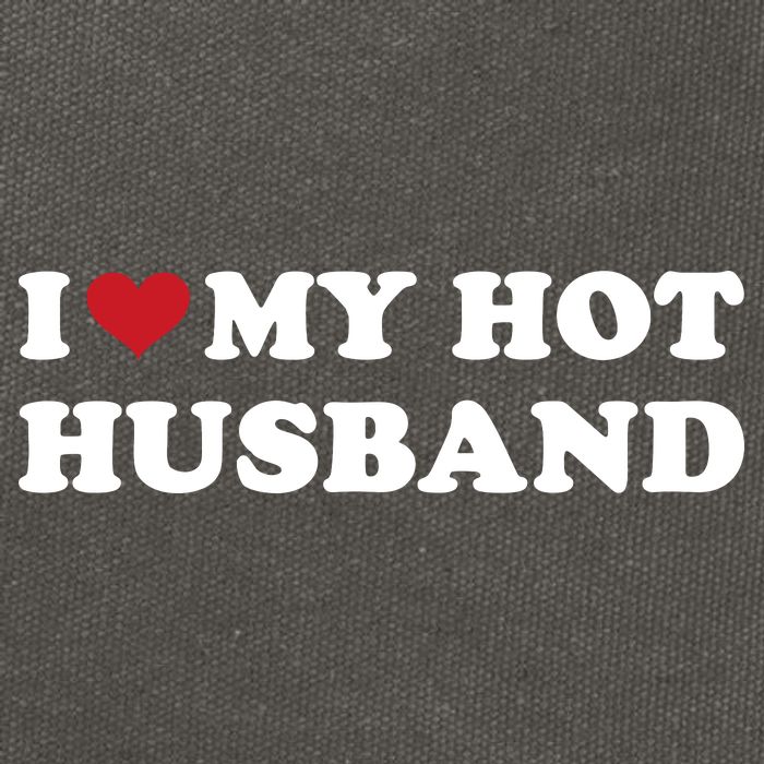 I Heart My Hot Husband Cotton Canvas Backpack