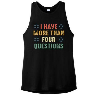 I Have More Than Four Questions Funny Passover Seder Ladies PosiCharge Tri-Blend Wicking Tank