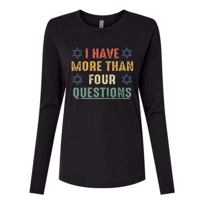 I Have More Than Four Questions Funny Passover Seder Womens Cotton Relaxed Long Sleeve T-Shirt