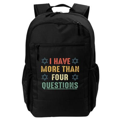 I Have More Than Four Questions Funny Passover Seder Daily Commute Backpack
