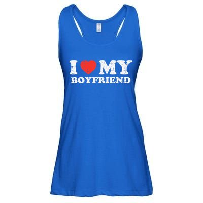I Heart My Boyfriend Love Bf Couple Match Girlfriend  Ladies Essential Flowy Tank