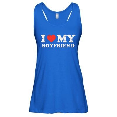 I Heart My Boyfriend Love Bf Couple Match Girlfriend  Ladies Essential Flowy Tank