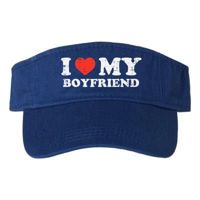 I Heart My Boyfriend Love Bf Couple Match Girlfriend  Visor
