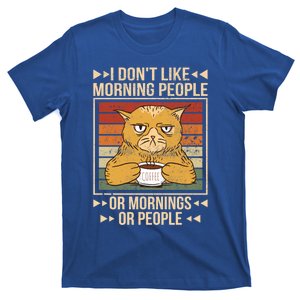 I Hate Morning People Cat Coffee Gift T-Shirt