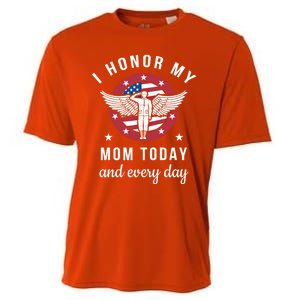 I Honor My Mom Today Cool Gift Angel Solider Memorial Day Flag Cool Gift Cooling Performance Crew T-Shirt