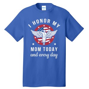 I Honor My Mom Today Cool Gift Angel Solider Memorial Day Flag Cool Gift Tall T-Shirt