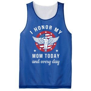 I Honor My Mom Today Cool Gift Angel Solider Memorial Day Flag Cool Gift Mesh Reversible Basketball Jersey Tank